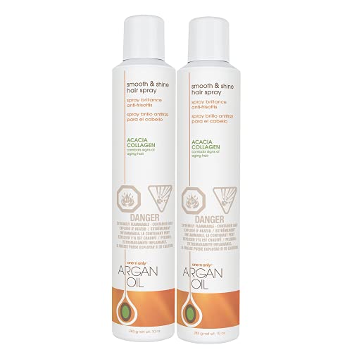 One N Only Argan Oil Hair Spray 10 Ounce Smooth & Shine (Pack of 2)