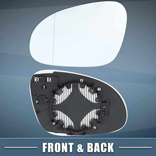 A Absopro Side Mirror Glass With Heated Backing Plate Left Driver Side Exterior Mirror Replacement Glass For Volkswagen Passat 2005 2006 2007 2008 2009 2010 #TOP7