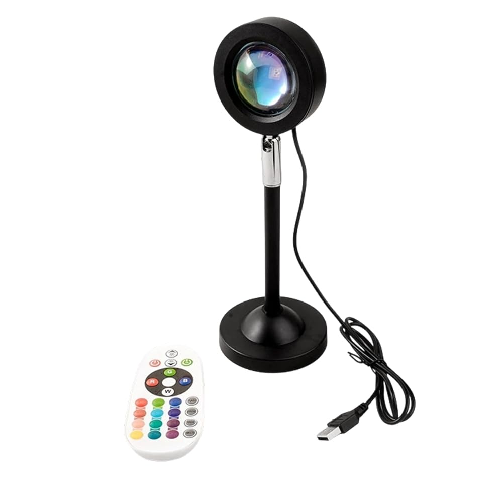 UDSKNV[KSL Remote Controlled RGB Color Changing LED Light 16-Colors Sunset Light Projection Light Night Light