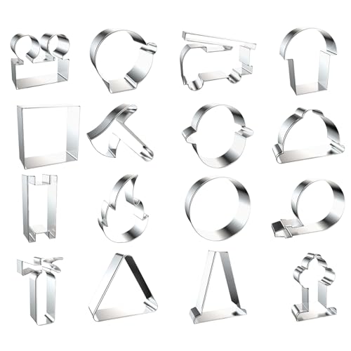 Cookie Cutter | Biscuits Baking Mould Stainless Steel,Firefighter Kitchen Cookie Cutting Shaping Tool Set of 16 for Birthday Christmas Easter Halloween Thanksgiving Holiday