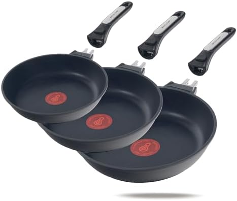 ECODE Non-Stick Induction Frying Pan Set 20/24/28 cm with Removab...