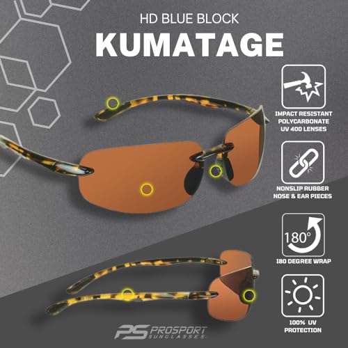 Image of proSPORT Blue Light Reducing High Definition HD Lens Sunglass TR90 Sport Frame Men Women