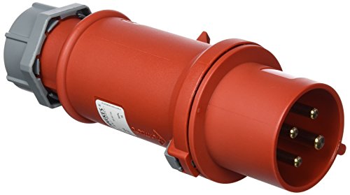 Mennekes (Unternehmen) 101200006 Knöpfen CEE Pro Top, Steckdose, 400 V, 50–60 Hz, 32 A, 4-polig, IP 44, 10 Paket, rot