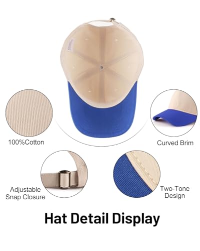 Image of XXL Baseball Cap For Big Heads, Soft Crown Washed Dad Hat, Oversized Denim Cap For Men Women Golf, Travel, Daily Wear