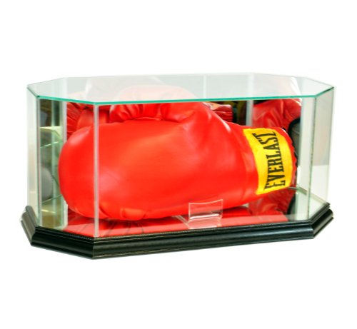 Perfect Cases UFC Octagon Full Size Boxing Glove Glass Display Case, Black