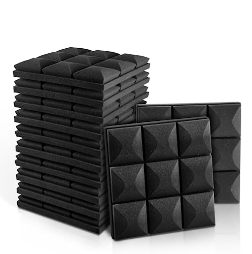 Fstop Labs Paneles Acusticos 12 Piezas, 5x30x30 cm Aislante Acustico para Estudios de Grabación, Oficinas, Sala Acústica, Insonorizacion Acustica Pared