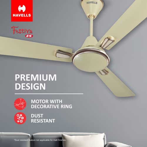 Compare Havells 1200mm Festiva Energy Saving Ceiling Fan (Pearl White