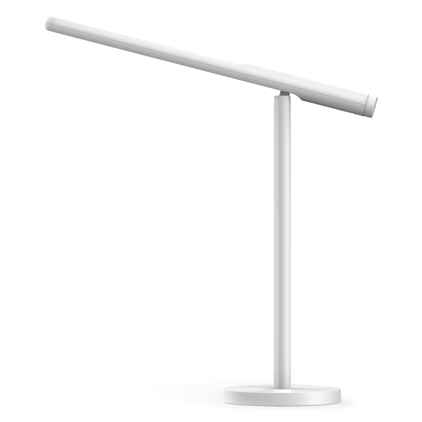 JEEGOL LED Desk Lamp with Detachable Desk Light Head Dimmable Eye-Caring Table Lamps 3 Brightness Levels Rotation Control USB Charging Port Lasting 28h 10W White for Home Office Bedroom