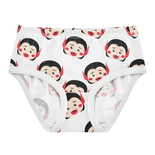 Joisal Girls Underwear Toddler 2t Cotton Panties Little Girl Cartoon Underpants Briefs Cute Vampire Faces White