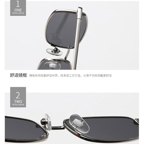 Lunettes de soleil légères anti-marques de nez avec monture métallique vintage