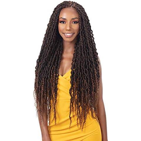 Freetress Braids Crochet Braids 2X Nita Distressed Gorgeous Loc 26 in (5-pack, 1B) Cover