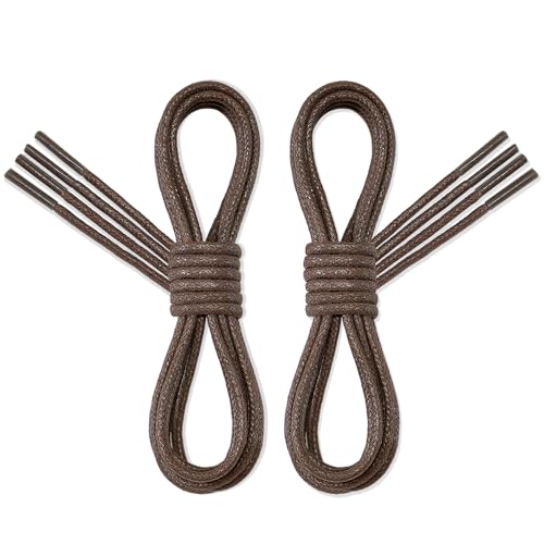 RJ-Sport 2 Paar dünne Oxford Schnürsenkel gewachste Schuhbänder rund...