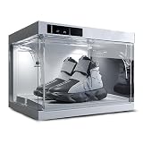 Home Republic Smart LED Boîte de rangement en acrylique pour baskets - Sécurisée - Empilable - Avec télécommande - Pour objets de collection de valeur - Ouverture automatique - Blanc