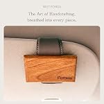 Car Air Freshener with Premium Leather Visor Clip, North American Alder Wood Scent Diffuser, Refillable Solid Wood Odor Eliminator for Vehicle Cabin, Truck & SUV, No Liquid, No Mess(Night Leather)