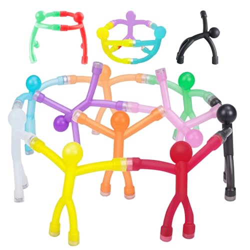 Kuvarix 10 Piezas Juguetes Magnéticos Mini Man, Imán Juguete de Goma Translúcido Coloridos Mini Hombre Imanes, Magnéticos Divertidos para Regalo Niños y Adultos Nevera Oficina Escuela Hogar