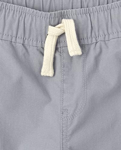 The Children's Place boys Pull on Jogger Shorts, Fin Gray/Flax/Tidal 3 Pack, 6 US - 1
