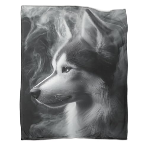 Couverture plaid chaude de qualité supérieure impression Husky - 2