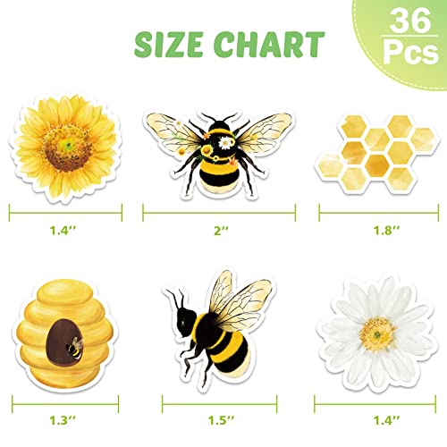 Bee Party Cupcake Topper - 36 Pcs Bumble Bee Party Decorations For Kids Girls Birthday Baby Shower Honey Bee Themed Party Supplies Cake Decor #TOP4