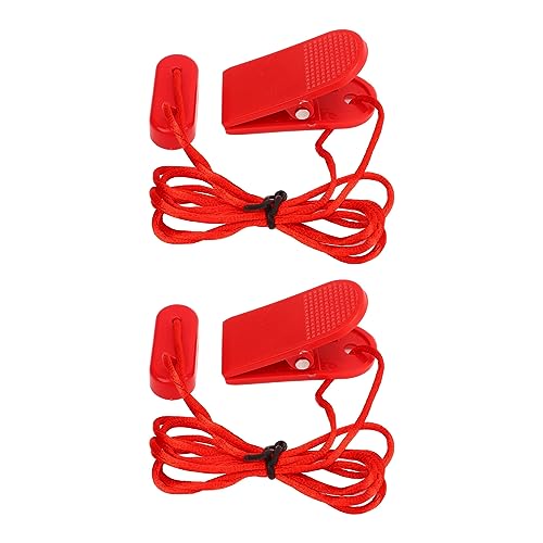 VGEBY 2pcs Treadmill Key,Universal Safety Key Treadmill Magnet Key Universal Replacement Treadmill Magnet Security Lock Red