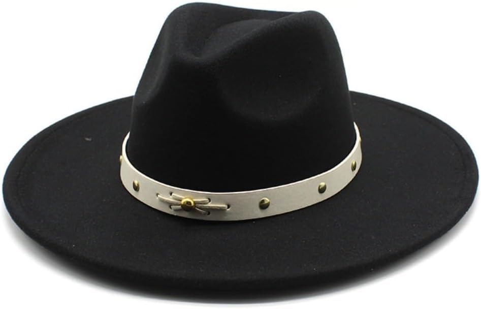 Western Felt Cowboy Hat, Wide Brim, Decorative Checkered Band, Mint Green