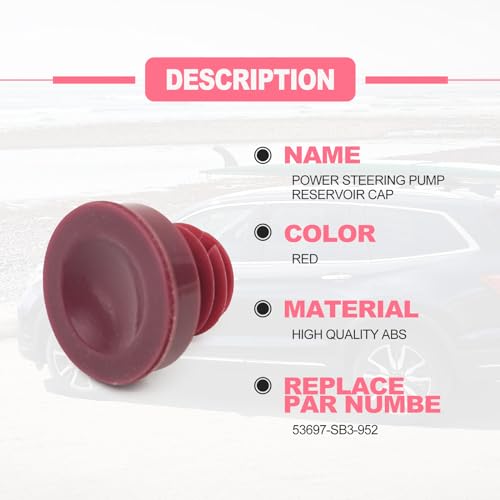 image for KEVWR 2Pcs Hydraulic Power Steering Cap, Compatible with Honda Acura, 