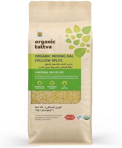 Organic Tattva Yellow Split Moong Dal 1 kg