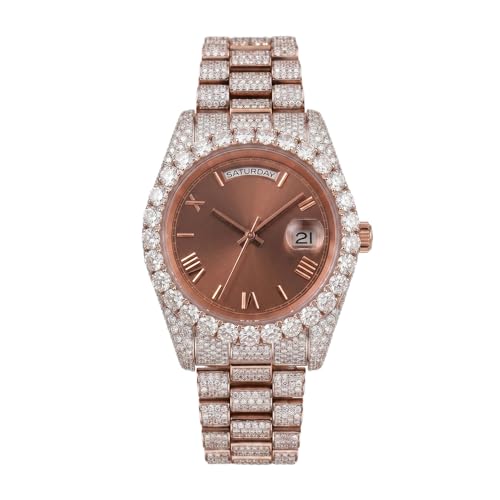 Reevoxa Rose Gold Rectangular Bust Down Timepiece