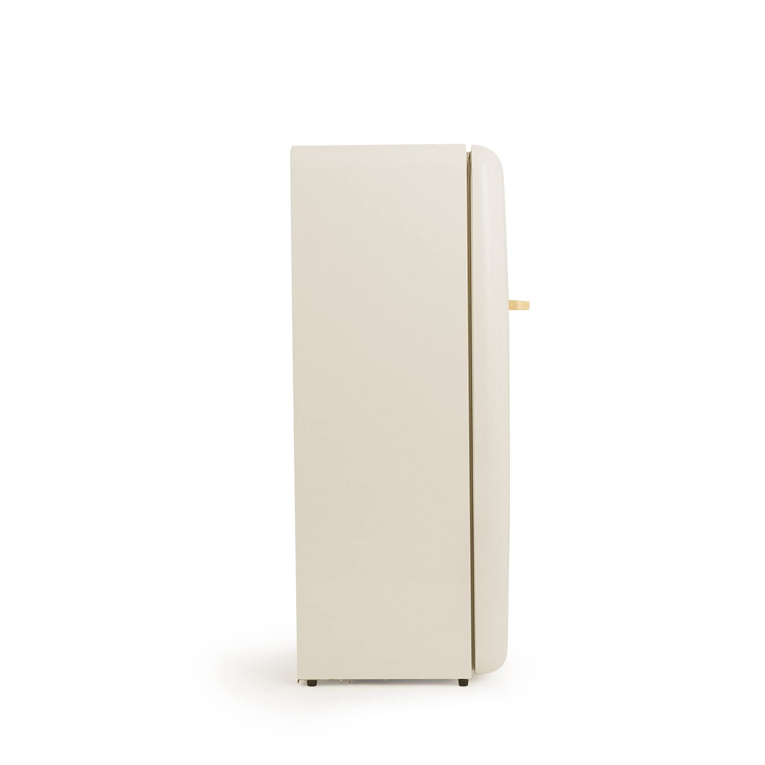 CREATE / RETRO FRIDGE 150 WOOD/Frigorífico blanco roto maneta madera con congelador 281L / 102W. bajo consumo. diseño vintage. 150cm. 3 estantes. regulador temperatura. botellero. 60x60x150cm — view 3