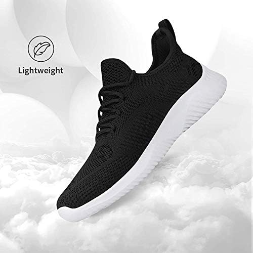 Rospick Walking Shoes for Men Slip On Men's Sneakers, Fashion Lightweight Breathable Running Shoes Sport Athletic Tennis Shoes, 01-Black 11 | Image 4