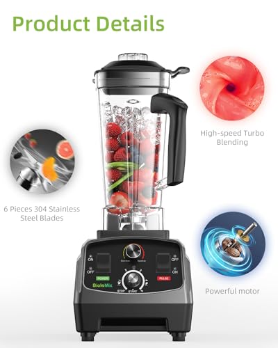 Biolomix Professional Blender,Smoothie Blender,Blender For Kitchen 2200W,68 Oz Capacity,High Speed Blender For Shakes thumb #1