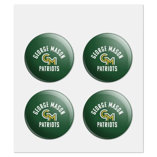 George Mason University Patriots Logo 2.0" Puffy Bubble Dome Scrapbooking Crafting Sticker Set