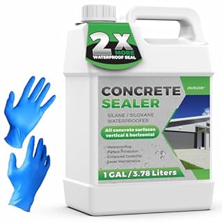 1 Gallon Concrete Sealer, Penetrating Water Sealers Spary Safe for Pets and Plants Suitable for Indoor Use, Water-Based Silane Siloxane Sealer for Outdoor, Driveways, Patios, Masonry, Garge Floor