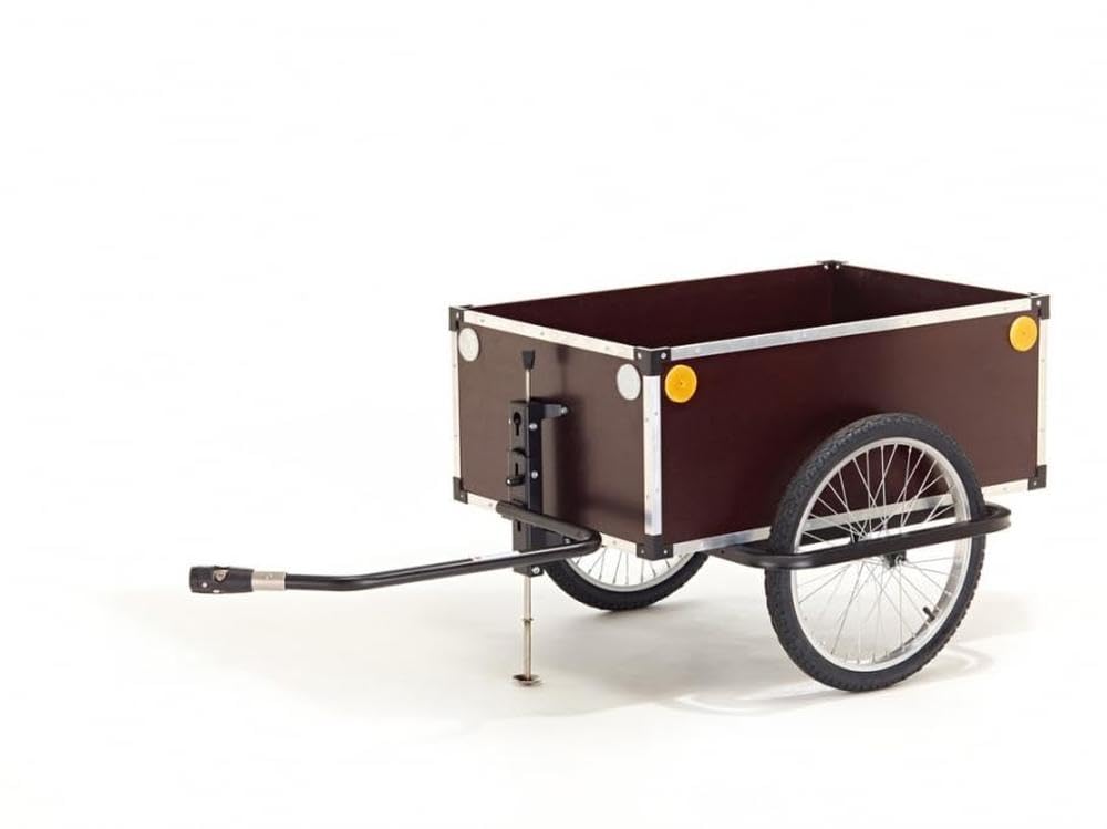 ROLAND Fahrradanhänger Jumbo, Transportbox, für Lasten, mit Tiefdeichsel (D), Kupplung, Stahl, Holz, witterungsbeständig