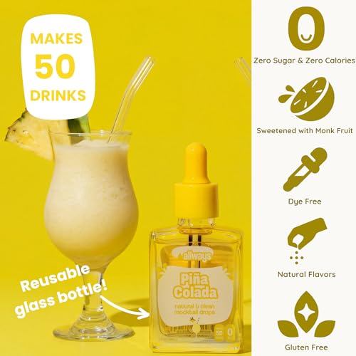 Image of Allways Drops Pina Colada Water Enhancer | Sugar Free | 50 Servings