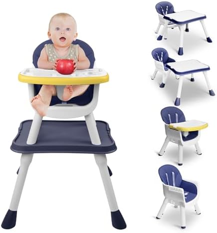 Amazon.com : High Chairs for Babies and Toddlers, 5-in-1 Convertible ...