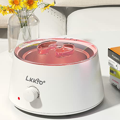 Lkkro Waxing Kit, Wax Warmer Hair Removal For Women, Brazilian Wax Melting Pot, Home Waxing Hair Removal Kit With 4 Bags Hard Wax Beans & 10 Applicator Sticks, For Body, Legs, Face, Underarm, Bikini, Brazilian (Pink) #TOP5