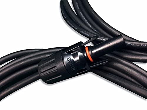 GELRHONR Prolunga Per Cavo Solare 14 AWG – 1 Metro – Connettori Maschio/Femmina – Per Pannelli Solari, Camper, Inverter – Rosso/Nero
