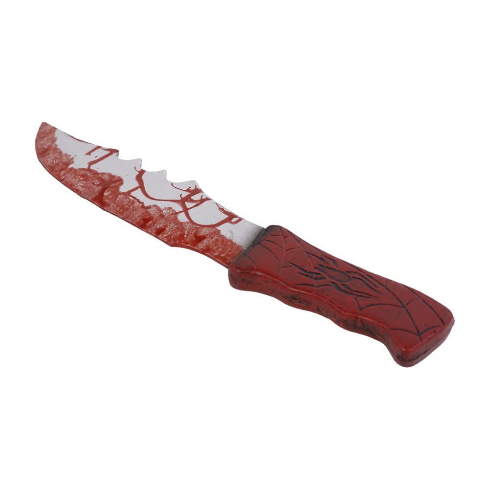 Stylex Realistic Foam Weapons Halloween Cosplay Fancy Dress Props Accessories (Dagger Knife), Silver, Brown, Grey (Grau Grau), Real Red (t_546) โ image 1