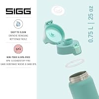 Sigg - Edelstahl Trinkflasche - Shield ONE Glacier - Für Kohlensäurehaltige Getränke Geeignet - Auslaufsicher - Federleicht - BPA-frei - Outdoor & Fitness - Hellblau - 0,75L – Ansicht 3