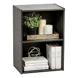 Iris Ohyama, Meuble/Etagère de Rangement, Bibliothèque, Design & Moderne, Solide, Modulable, Bureau,Chambre,Salon - Basic Storage Shelf - CX-2 - Chêne Gris