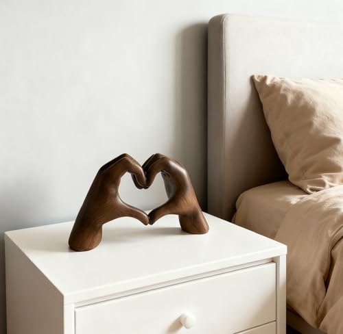 Escultura Manos en Corazón de Resina para Decoración miniatura 3