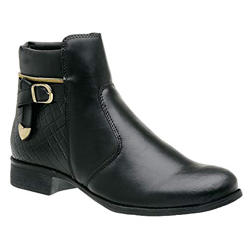 Kit 2 pares de Botas R&F Feminino Montaria Preto e Coturno Preto