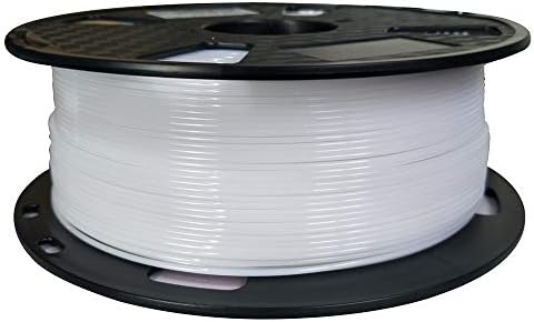 White PETG Filament 1.75 mm 1KG 3D Printer Filament 2.2LBS Spool 3D Printing Material Fit Most FDM Printer Easy to Print CC3D White Color
