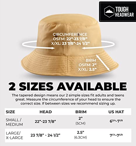 Tough Headwear Bucket Hats For Men, Women, Teens, Girls & Reversible Bucket Hats - Summer Bucket Hats - Cute Bucket Hats Khaki #TOP5
