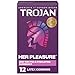 Trojan Her Pleasure Sensations Lubricated Condoms - 12 Count (Packaging May Vary)
