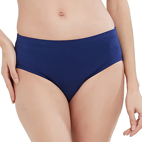 Image of SOIE Women High Rise Full Coverage Solid Colour Cotton Stretch Hipster Panty (Pack of 3)