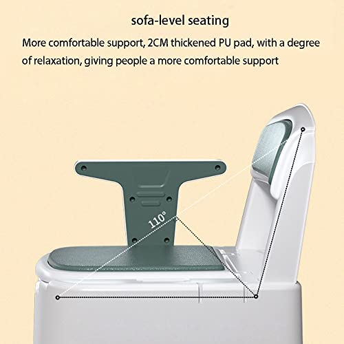 Silla sanitaria para adultos mayor, silla portátil para inodoro, uso dual para dormitorio y cuclillas miniatura 5