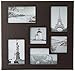 Pioneer 12-Inch by 12-Inch Collage Frame Embossed "Travel" Sewn Leatherette Cover Memory Book, Brown