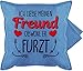 Valentinstag Partner Kissen Ideen - Ich liebe meinen Freund obwohl er furzt - Herze & Pfeile - Unisize - Hellblau - ich liebe mein freund obwohl er - GURLI Kissenhülle - Kissenbezug 50x50 cm und