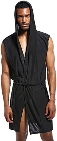 Men's Bath Robes Breathable Nightshirts Soft Sleepwear Shower Nightgown for Shower Sleep